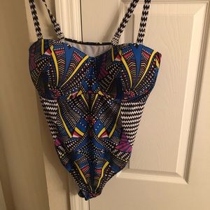 African Print Bathing Suit
